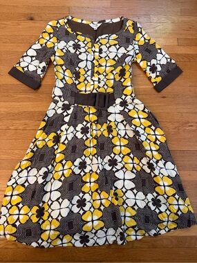 1960s inspired, retro A-line midi dress